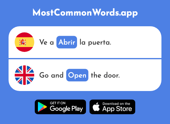 Abrir - Open (La 246 Palabra Más Común En English)