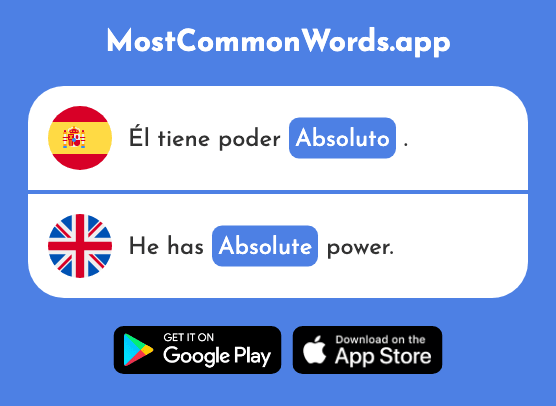 Absoluto - Absolute (La 1096 Palabra Más Común En English)