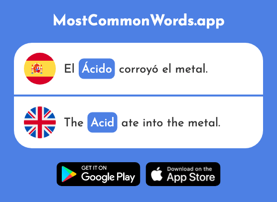 Ácido - Acid (La 2932 Palabra Más Común En English)