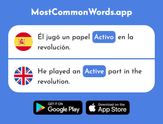 Activo - Active (La 1278 Palabra Más Común En English)
