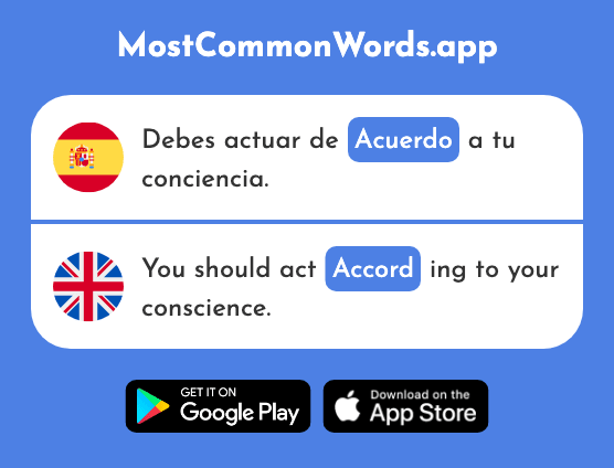 Acuerdo - Accord (La 348 Palabra Más Común En English)