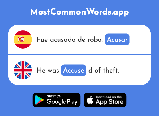 Acusar - Accuse (La 1712 Palabra Más Común En English)