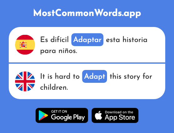 Adaptar - Adapt (La 2172 Palabra Más Común En English)