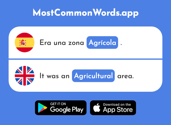 Agrícola - Agricultural, farming (La 2318 Palabra Más Común En English)