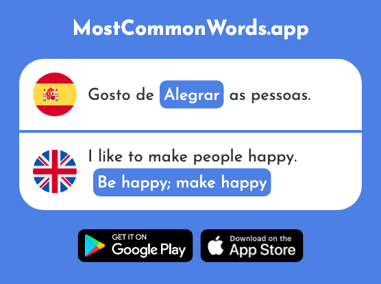Alegrar - Be happy, make happy (La 2252 Palabra Más Común En English)