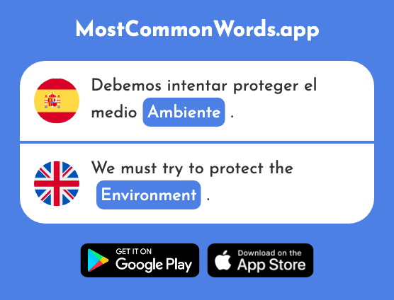 Ambiente - Environment, atmosphere (La 729 Palabra Más Común En English)