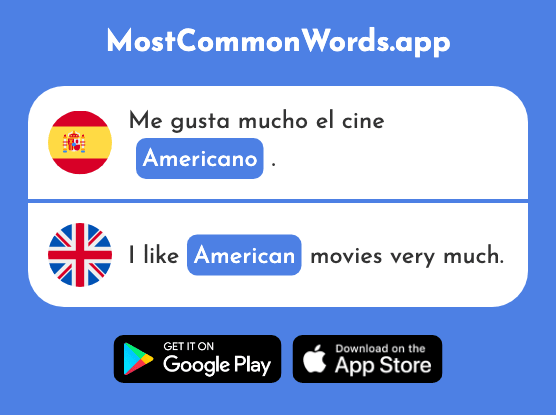 Americano - American (La 1686 Palabra Más Común En English)