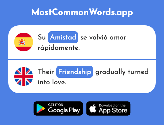 Amistad - Friendship (La 1512 Palabra Más Común En English)
