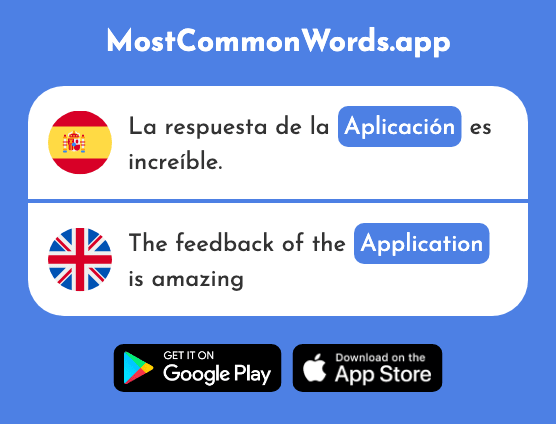 Aplicación - Application (La 1022 Palabra Más Común En English)