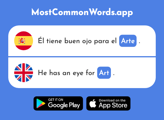 Arte - Art, skill (La 208 Palabra Más Común En English)