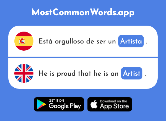 Artista - Artist, performer (La 817 Palabra Más Común En English)