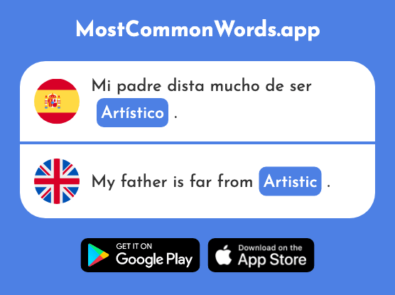 Artístico - Artistic (La 1402 Palabra Más Común En English)