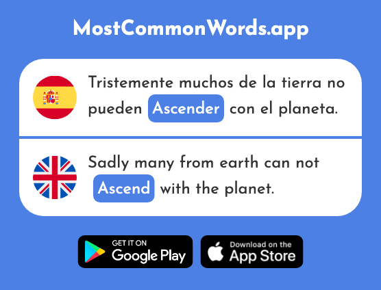 Ascender - Ascend, be promoted (La 2456 Palabra Más Común En English)