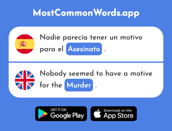 Asesinato - Murder, assassination (La 2619 Palabra Más Común En English)