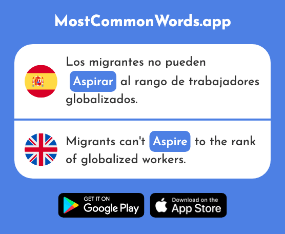 Aspirar - Aspire, want (La 2510 Palabra Más Común En English)