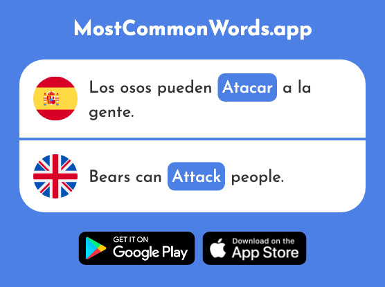 Atacar - Attack (La 1504 Palabra Más Común En English)