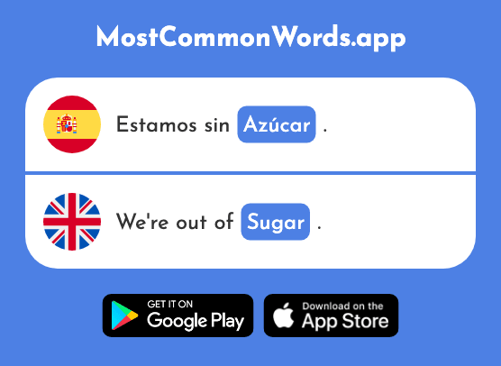 Azúcar - Sugar (La 2007 Palabra Más Común En English)