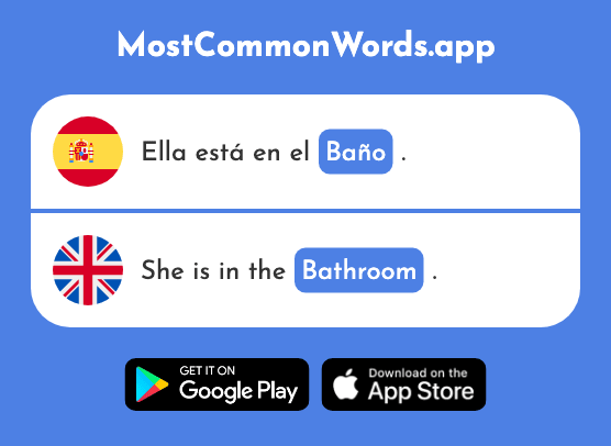 Baño - Bathroom, bath, swim (La 1340 Palabra Más Común En English)