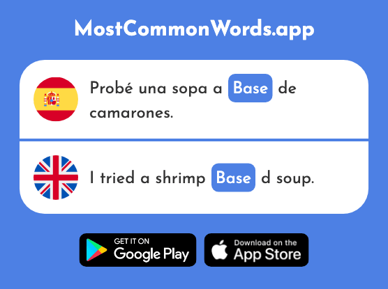 Base - Base, basis (La 482 Palabra Más Común En English)