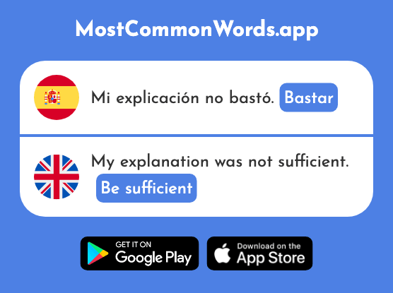 Bastar - Be sufficient (La 1268 Palabra Más Común En English)