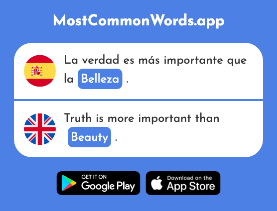 Belleza - Beauty (La 1372 Palabra Más Común En English)