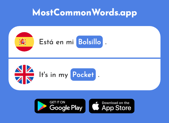 Bolsillo - Pocket (La 1803 Palabra Más Común En English)