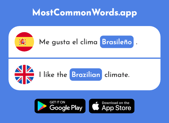 Brasileño - Brazilian (La 2733 Palabra Más Común En English)