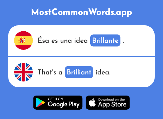 Brillante - Brilliant, shiny, sparkling (La 1801 Palabra Más Común En English)