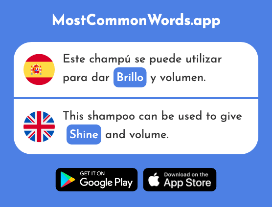 Brillo - Shine, twinkling, sparkle (La 2797 Palabra Más Común En English)