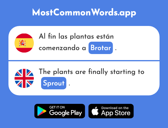 Brotar - Sprout (La 2704 Palabra Más Común En English)