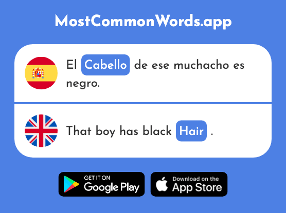 Cabello - Hair (La 1510 Palabra Más Común En English)