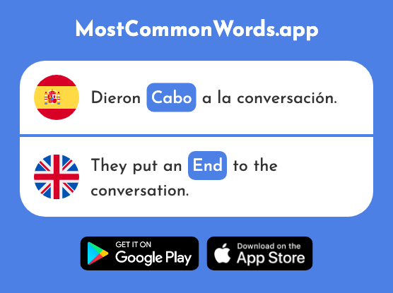 Cabo - End, bit (La 582 Palabra Más Común En English)