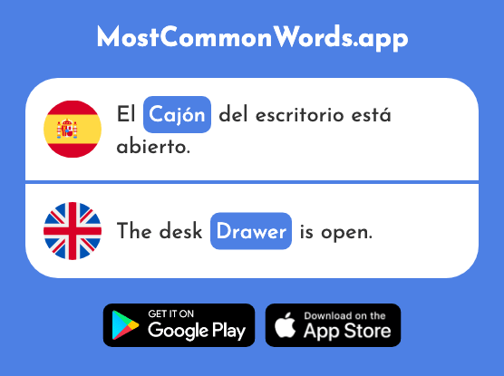 Cajón - Drawer (La 2952 Palabra Más Común En English)