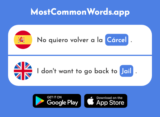 Cárcel - Jail, prison (La 2043 Palabra Más Común En English)