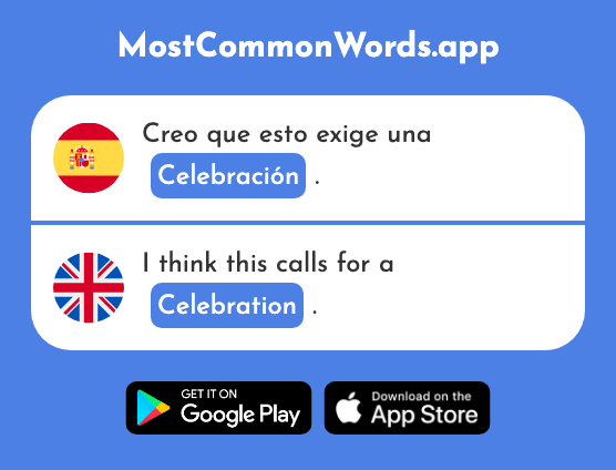 Celebración - Celebration (La 2711 Palabra Más Común En English)