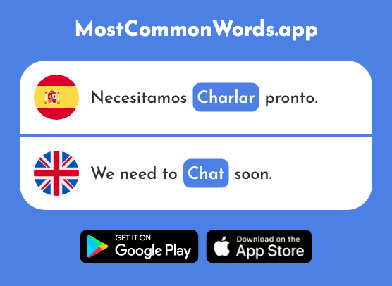 Charlar - Chat, talk (La 2968 Palabra Más Común En English)