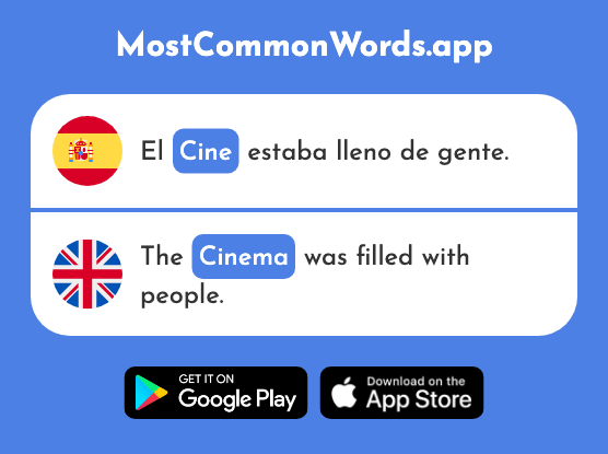 Cine - Cinema, movie theater (La 952 Palabra Más Común En English)