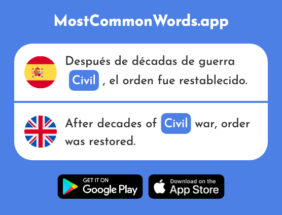 Civil - Civil (La 872 Palabra Más Común En English)
