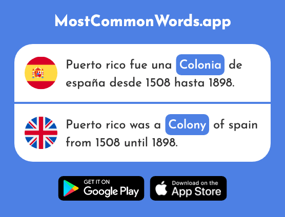 Colonia - Colony, cologne (La 1960 Palabra Más Común En English)