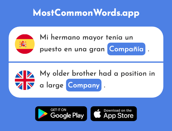 Compañía - Company (La 638 Palabra Más Común En English)