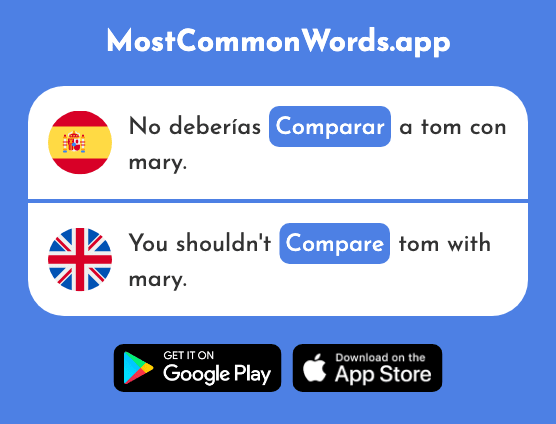 Comparar - Compare (La 1597 Palabra Más Común En English)