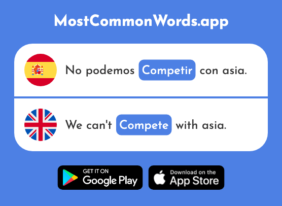 Competir - Compete (La 2748 Palabra Más Común En English)