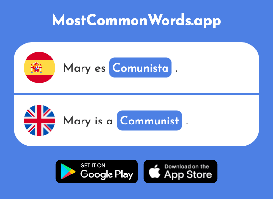 Comunista - Communist (La 1881 Palabra Más Común En English)