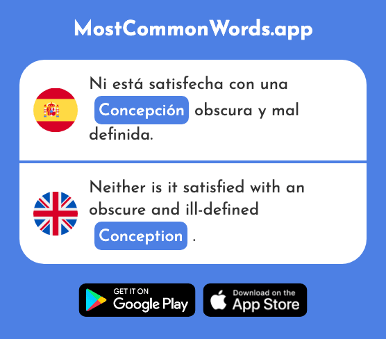 Concepción - Conception (La 2300 Palabra Más Común En English)