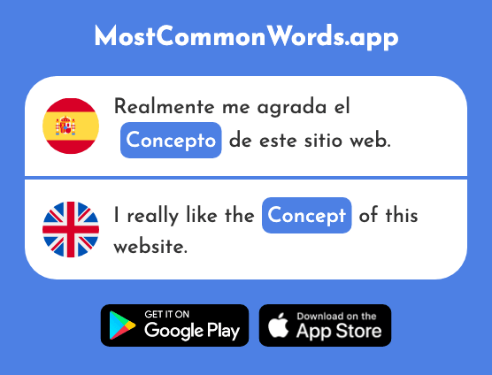 Concepto - Concept (La 868 Palabra Más Común En English)