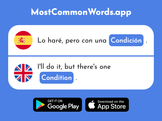 Condición - Condition (La 418 Palabra Más Común En English)