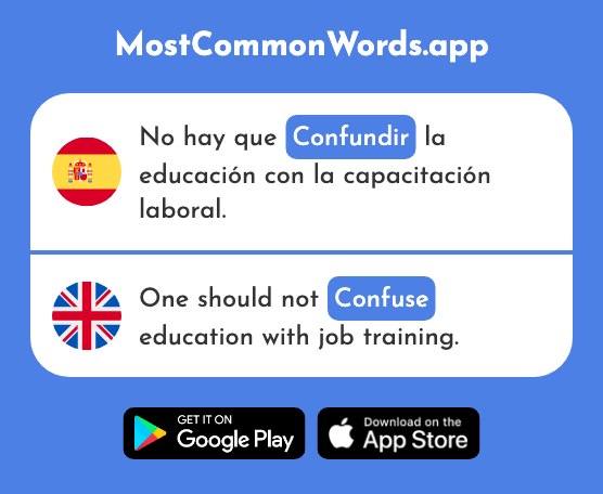 Confundir - Confuse (La 1634 Palabra Más Común En English)