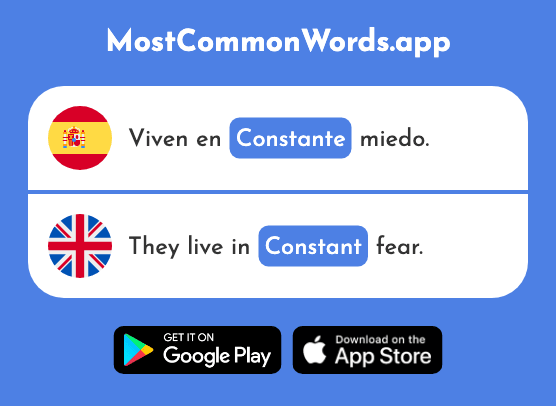 Constante - Constant (La 1353 Palabra Más Común En English)
