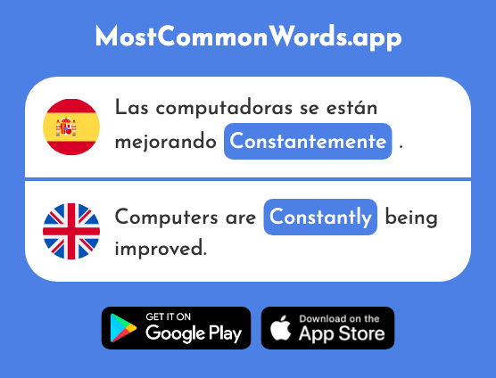 Constantemente - Constantly (La 2699 Palabra Más Común En English)