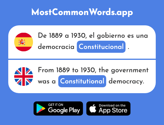 Constitucional - Constitutional (La 2414 Palabra Más Común En English)